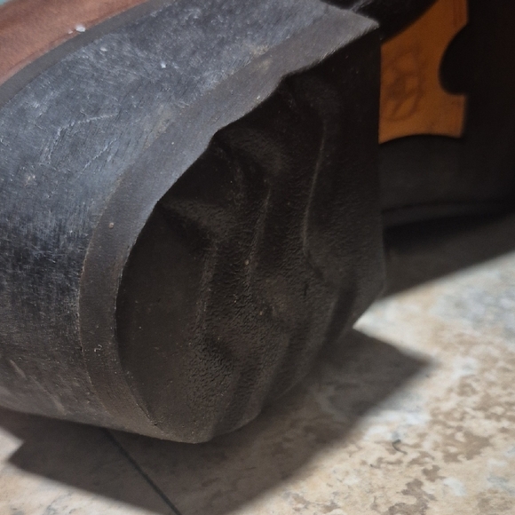 Ariat 14” Heritage Buckaroo Tall Western Boots 14101 Brown Teal Leather 8.5B - Picture 8 of 16